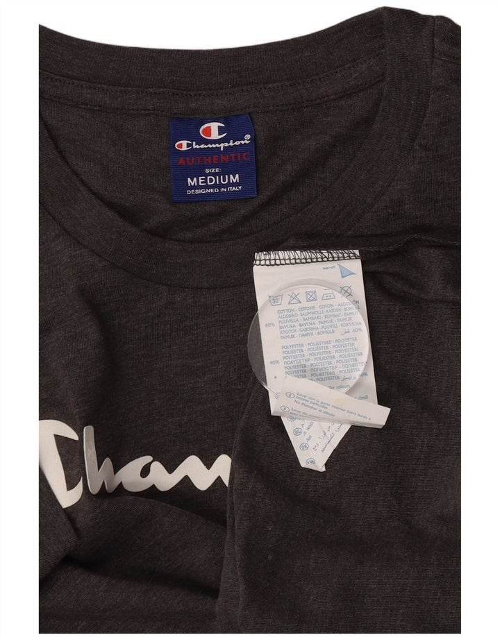Champion Herre grafisk T-shirt Top mellemgrå bomuld
