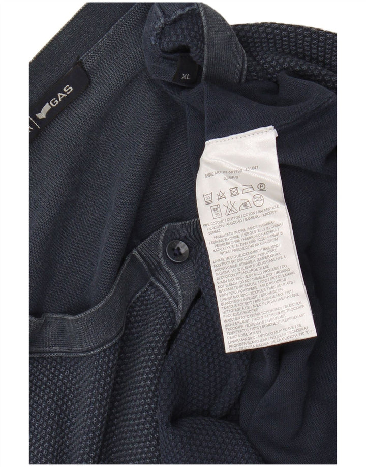 Gas Herre Crew Neck Jumper Sweater XL Blå Bomuld
