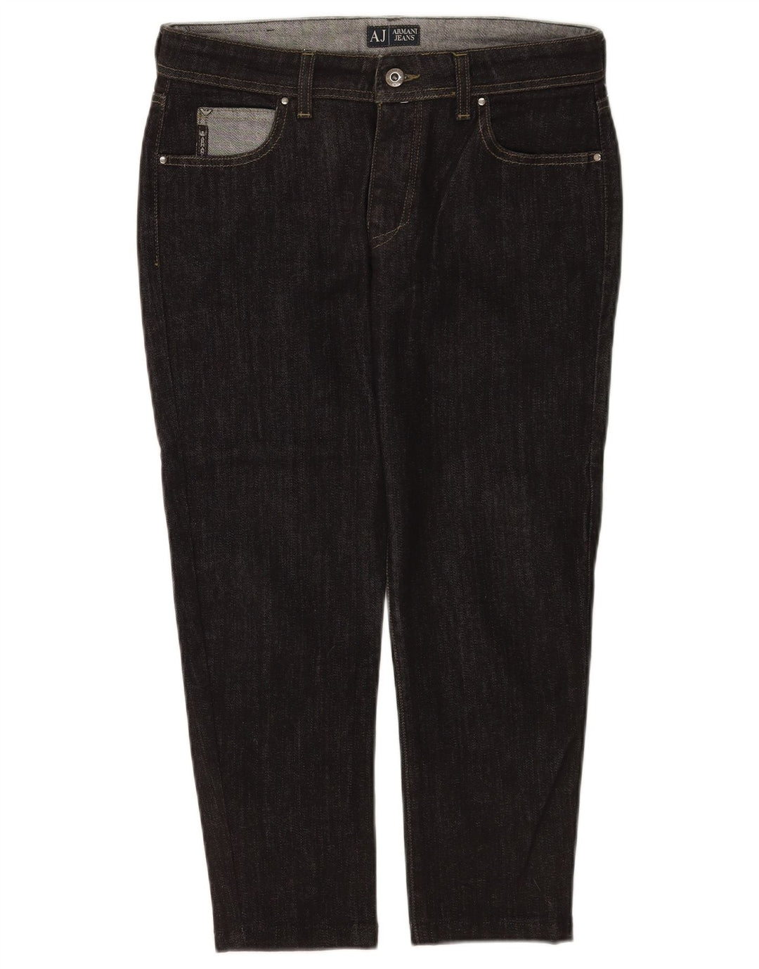 Armani Womens Cropped Jeans W29 L23 Sort bomuld