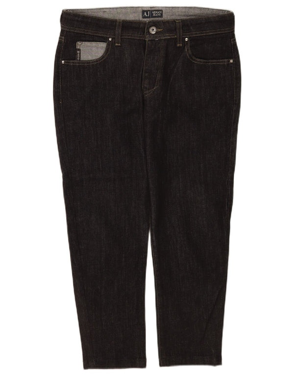 Armani Womens Cropped Jeans W29 L23 Sort bomuld