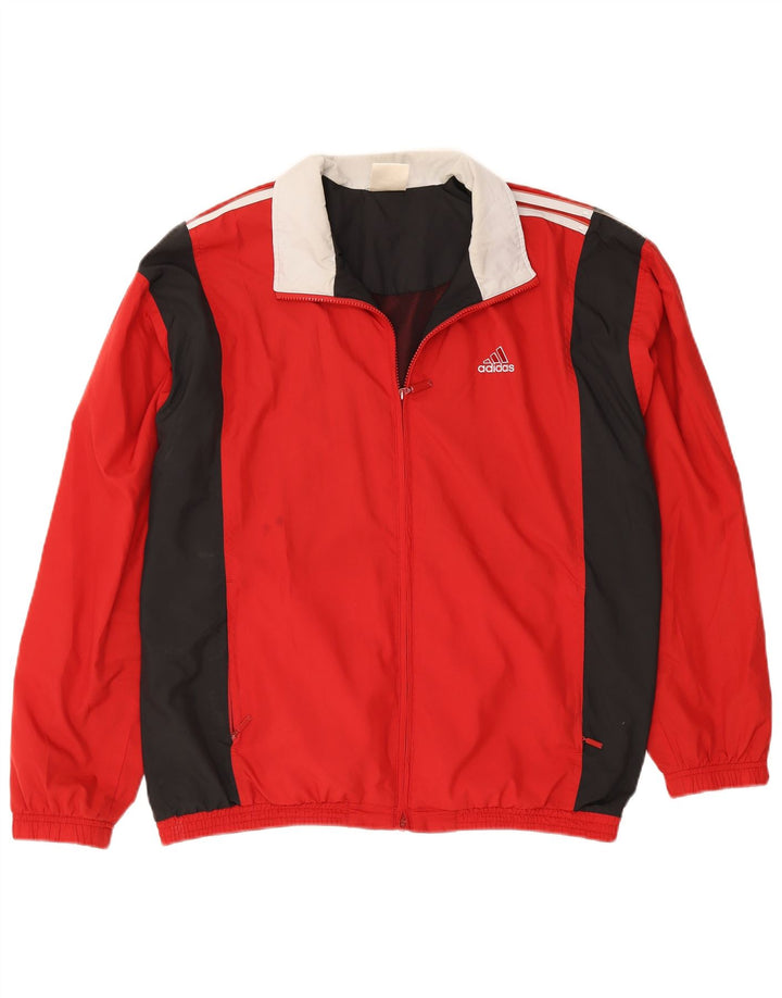 Adidas Træningsdragt til mænd Topjakke XL Rød Colourblock Polyester