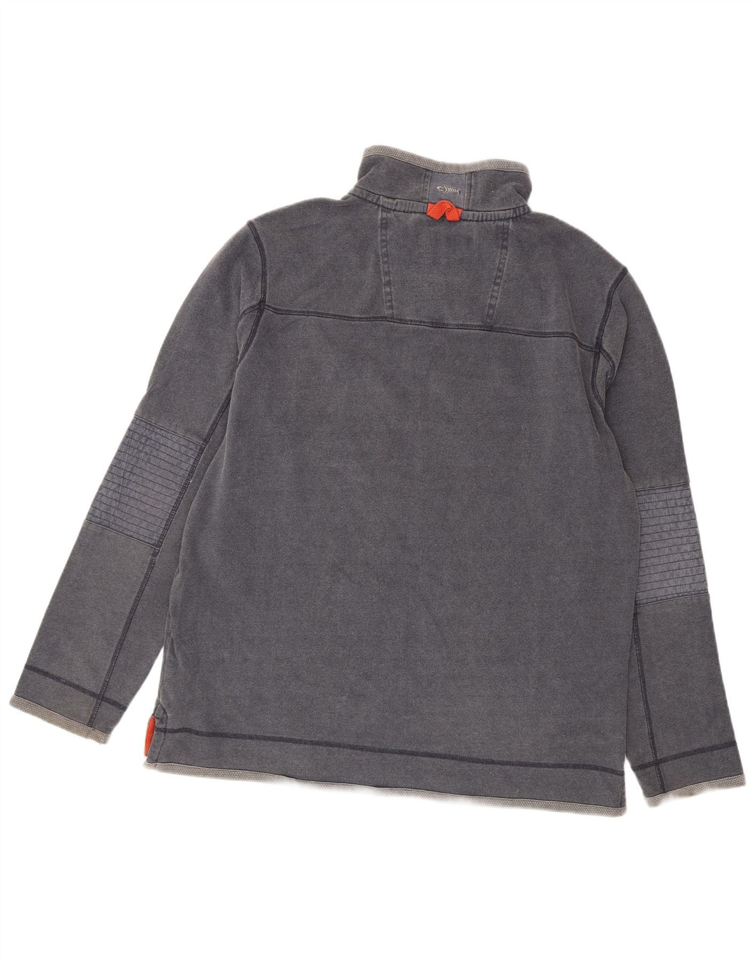 Weird Fish Herre Zip Neck Sweatshirt Jumper Large Navy Blue Bomuld