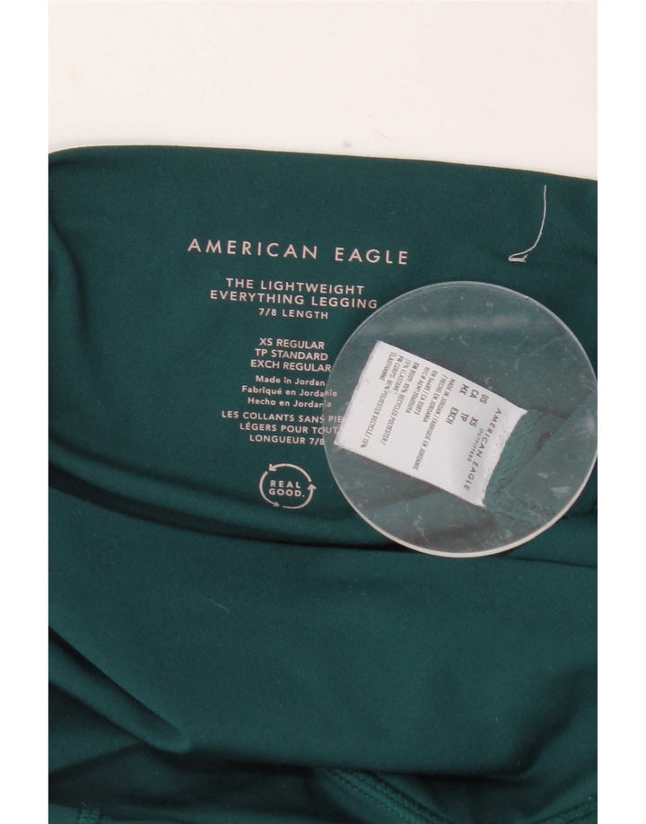 American Eagle Dame Leggings UK 4 XS Grøn Polyester