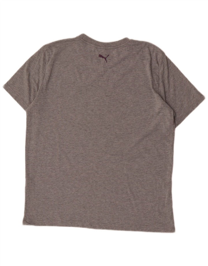 Puma Herre grafisk T-shirt Top Stor grå flækket bomuld
