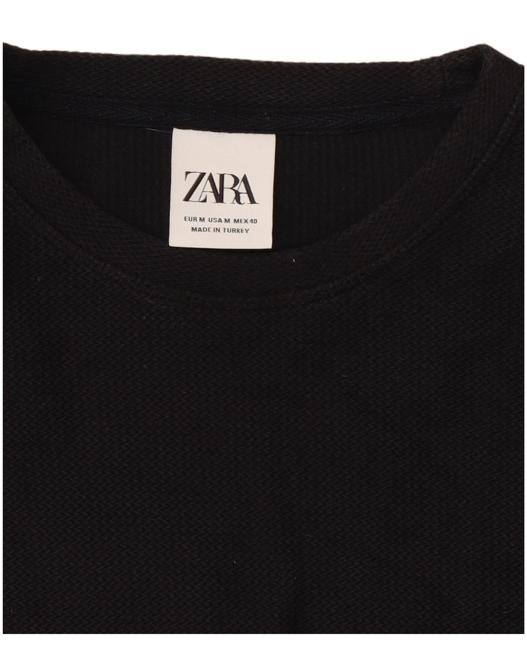 Zara Herre T-Shirt Top Medium Sort