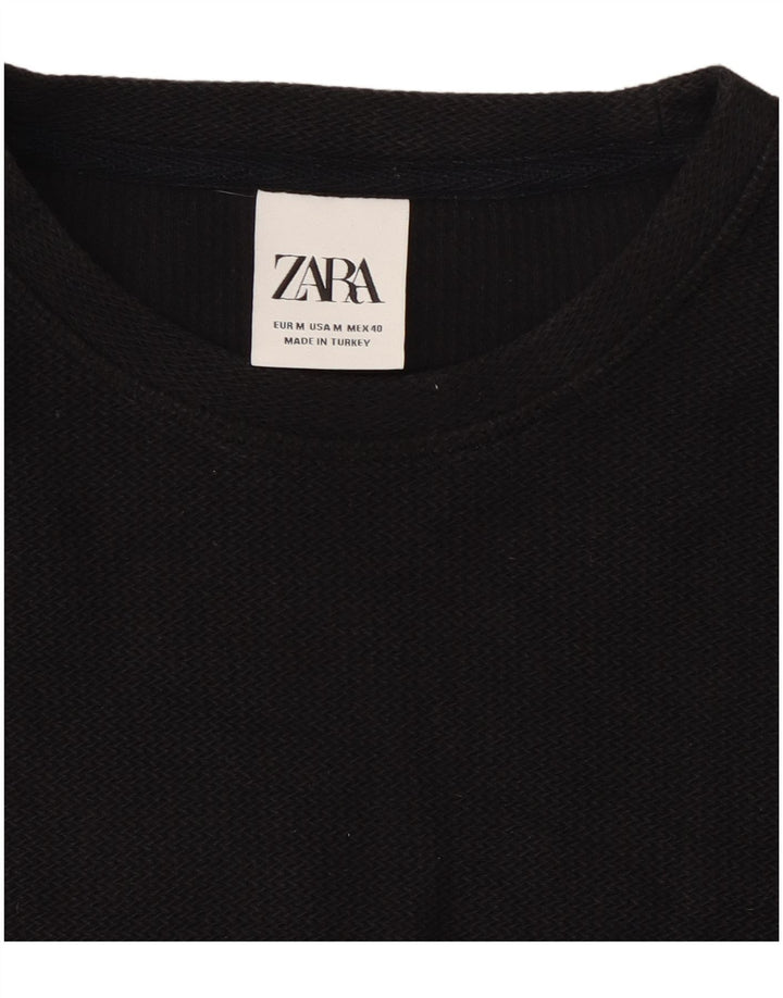 Zara Herre T-Shirt Top Medium Sort