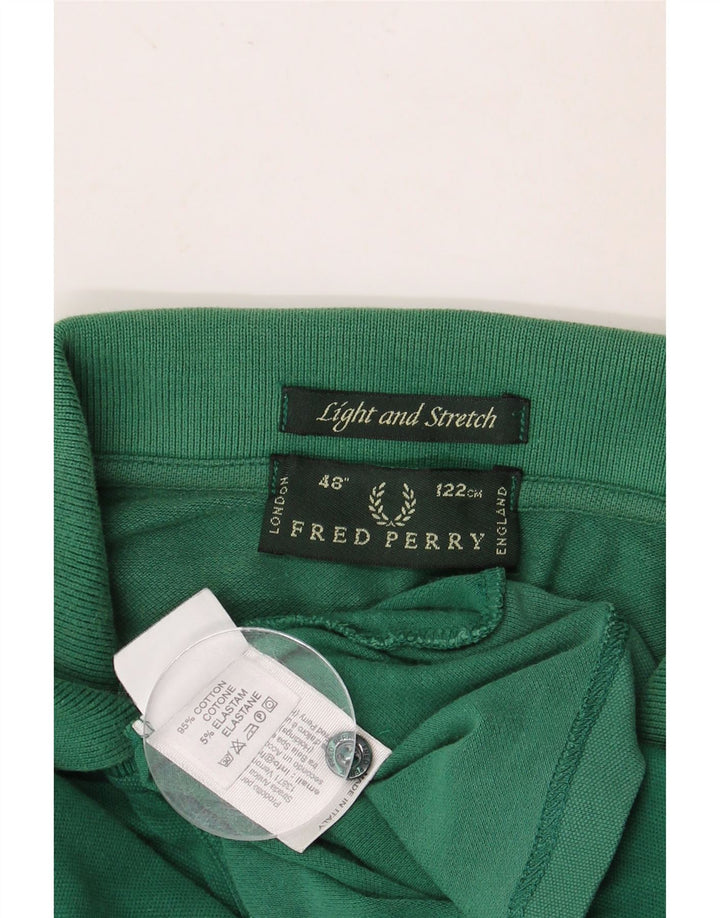 FRED PERRY Langærmet herre poloshirt Stor grøn bomuld