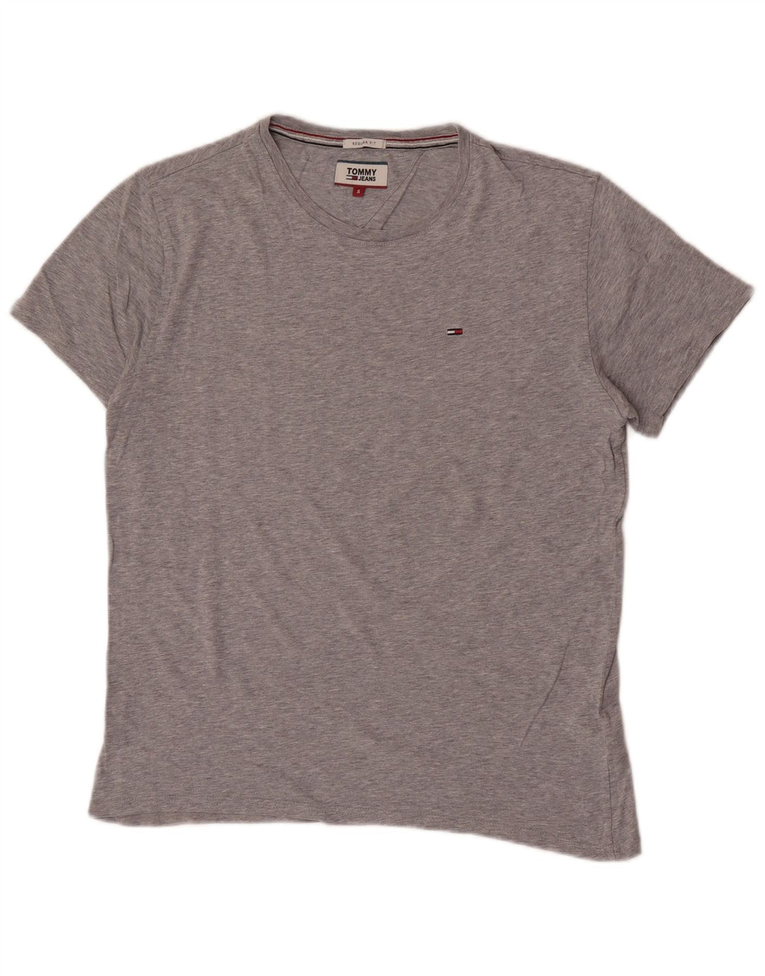 Tommy Hilfiger Herre Regular Fit T-Shirt Top Lille Grå Bomuld