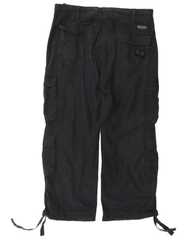 Brandit Herre Lige Regular Cargo Shorts XL W38 L28 Sort Bomuld