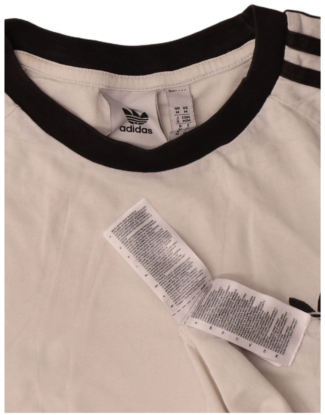 Adidas Herre T-Shirt Top Medium Hvid Bomuld