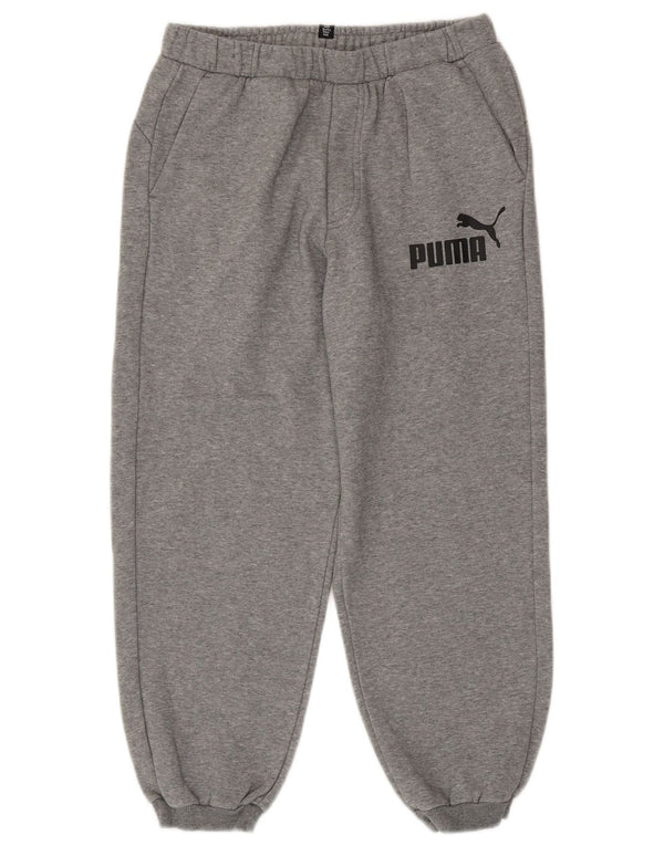 Puma drenge grafisk træningsdragt bukser joggere 15-16 år grå flækket