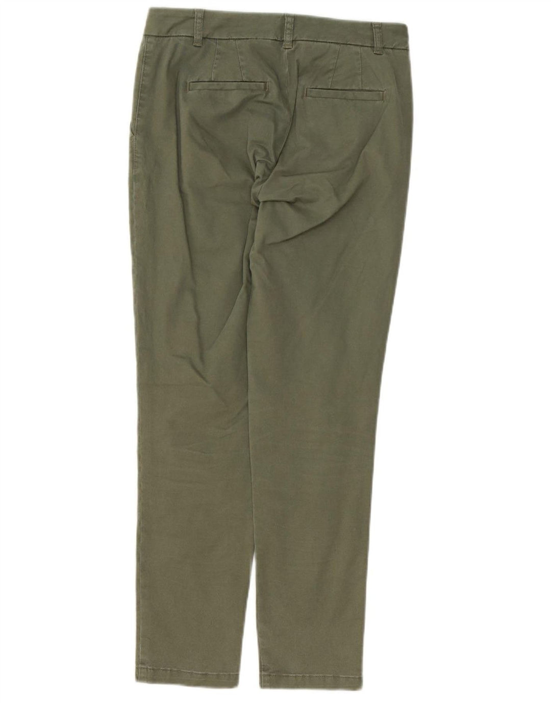 MONSOON Dame Slim Chino Bukser UK 8 Small W28 L28 Khaki Bomuld