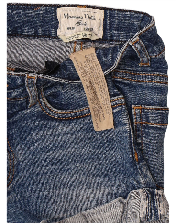 Massimo Dutti Pige Denim Shorts 5-6 År W22 Blå Bomuld