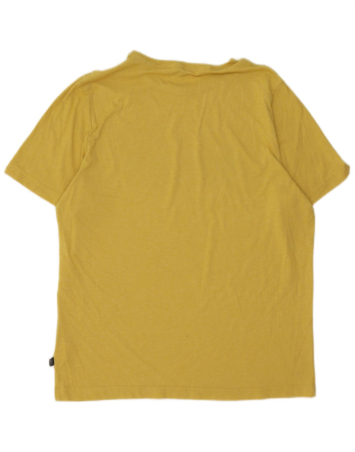 Puma Herre Grafisk T-Shirt Top Stor Gul Bomuld