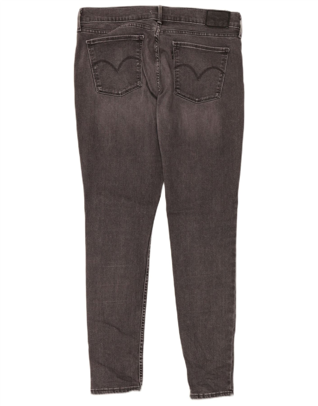 LEVI'S Dame 710 Super Skinny Jeans W32 L30 Grå Bomuld