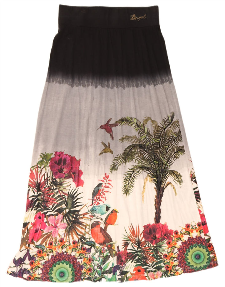 Desigual kvinders grafisk maxi-nederdel lille W28 flerfarvet blomster