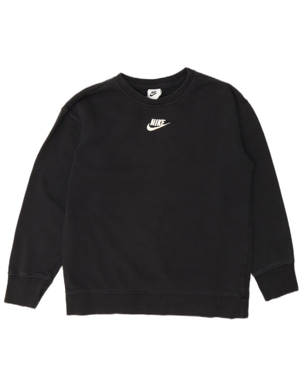 Nike Girl Sweatshirt Jumper 13-14 år XL Sort bomuld