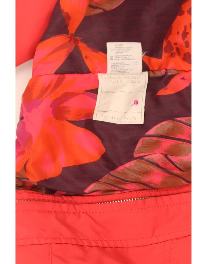 Belfe Womens Relaxed Fit Windbreaker Jacket IT 48 XL Rød Nylon