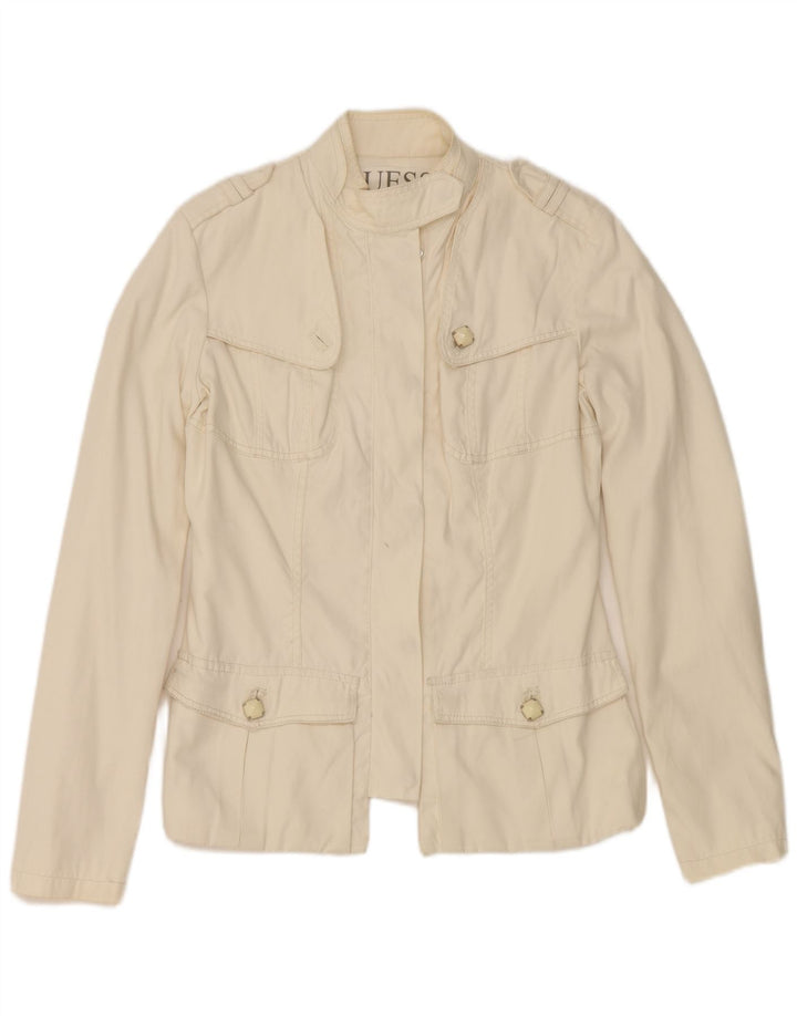 Guess Militærjakke til kvinder UK 14 Large Off White Nylon