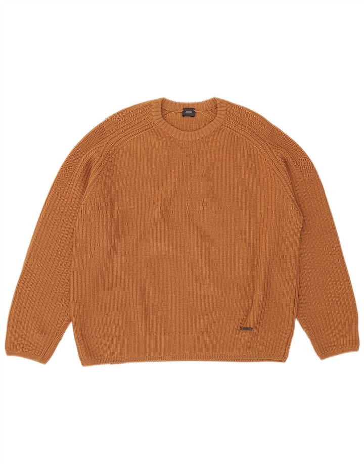 Joop Herre Crew Neck Jumper Sweater IT 50 Medium Brun Uld