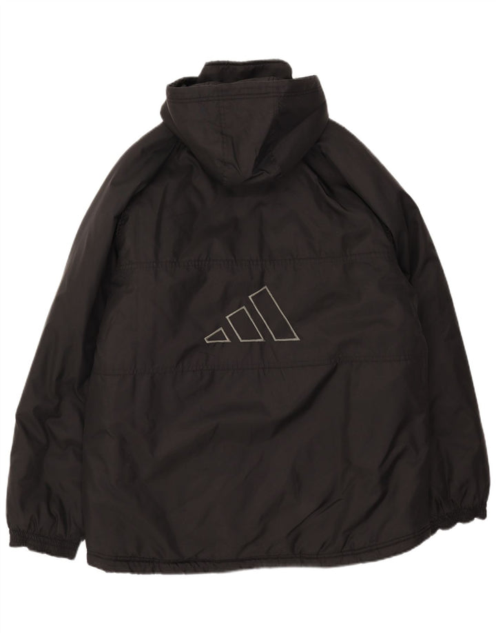Adidas Herre grafisk polstret hættejakke UK 38/40 Medium Black Polyester