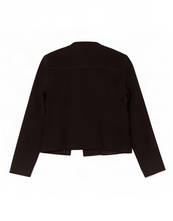 Marks & Spencer Dame Blazer Jakke med fuld lynlås UK 14 Medium Sort Polyester