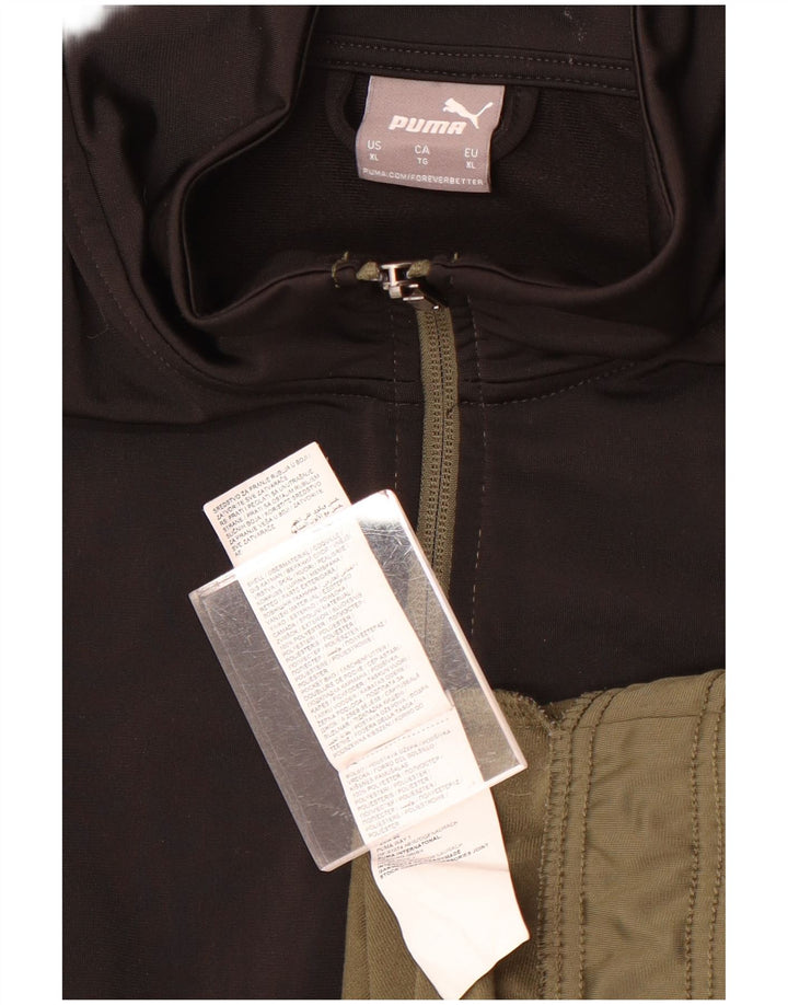 Puma Træningsdragt til mænd Topjakke XL Khaki Colourblock Polyester