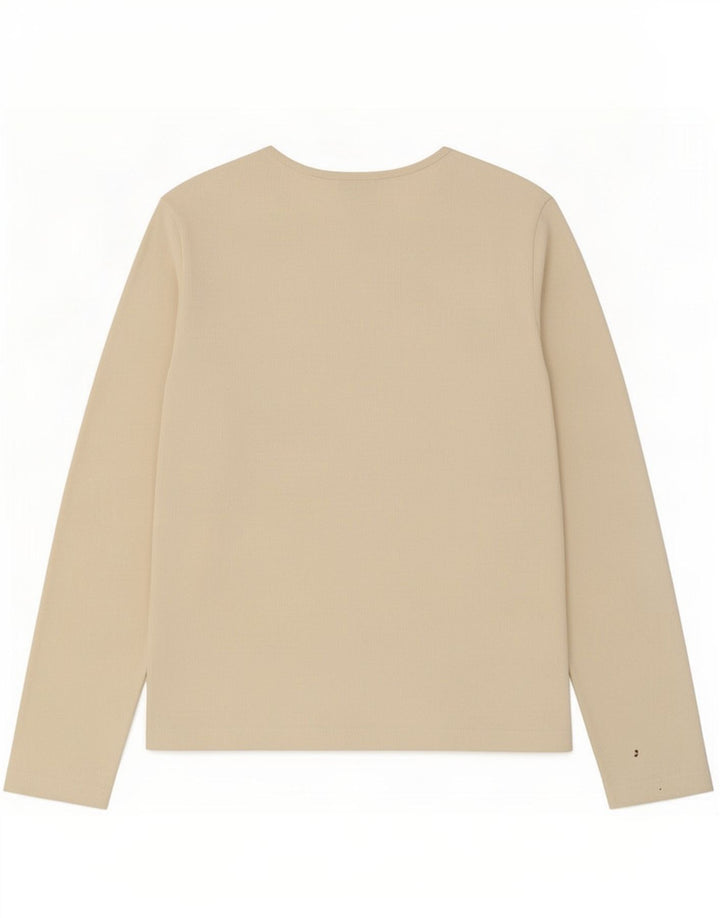 Gap Dame Top Langærmet UK 14 Large Off White Bomuld