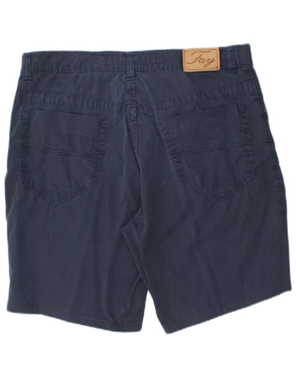 Fay Herre Casual Shorts W36 store marineblå bomuld