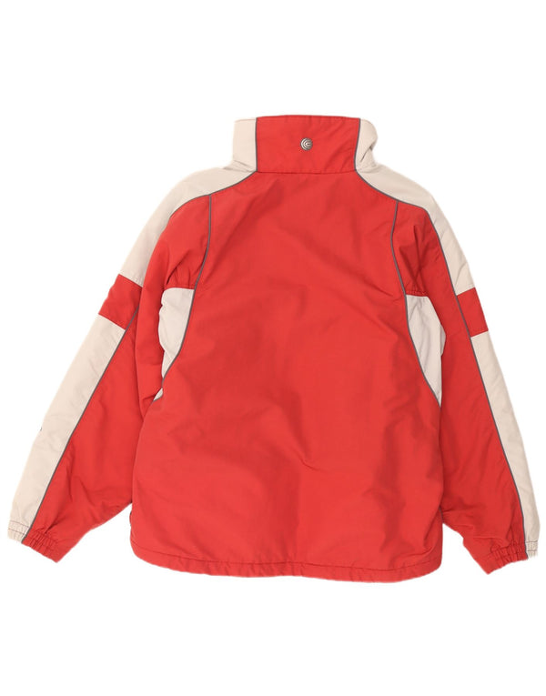 COLUMBIA Herre Windbreaker Jacket UK 38 Medium Rød Colourblock Nylon