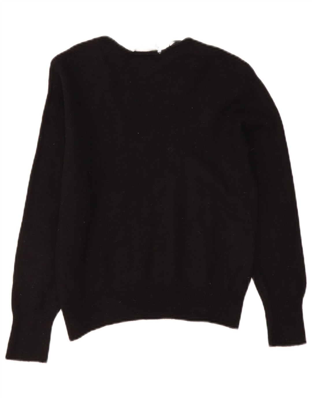 Zara Dame V-hals sweater UK 10 Lille sort uld