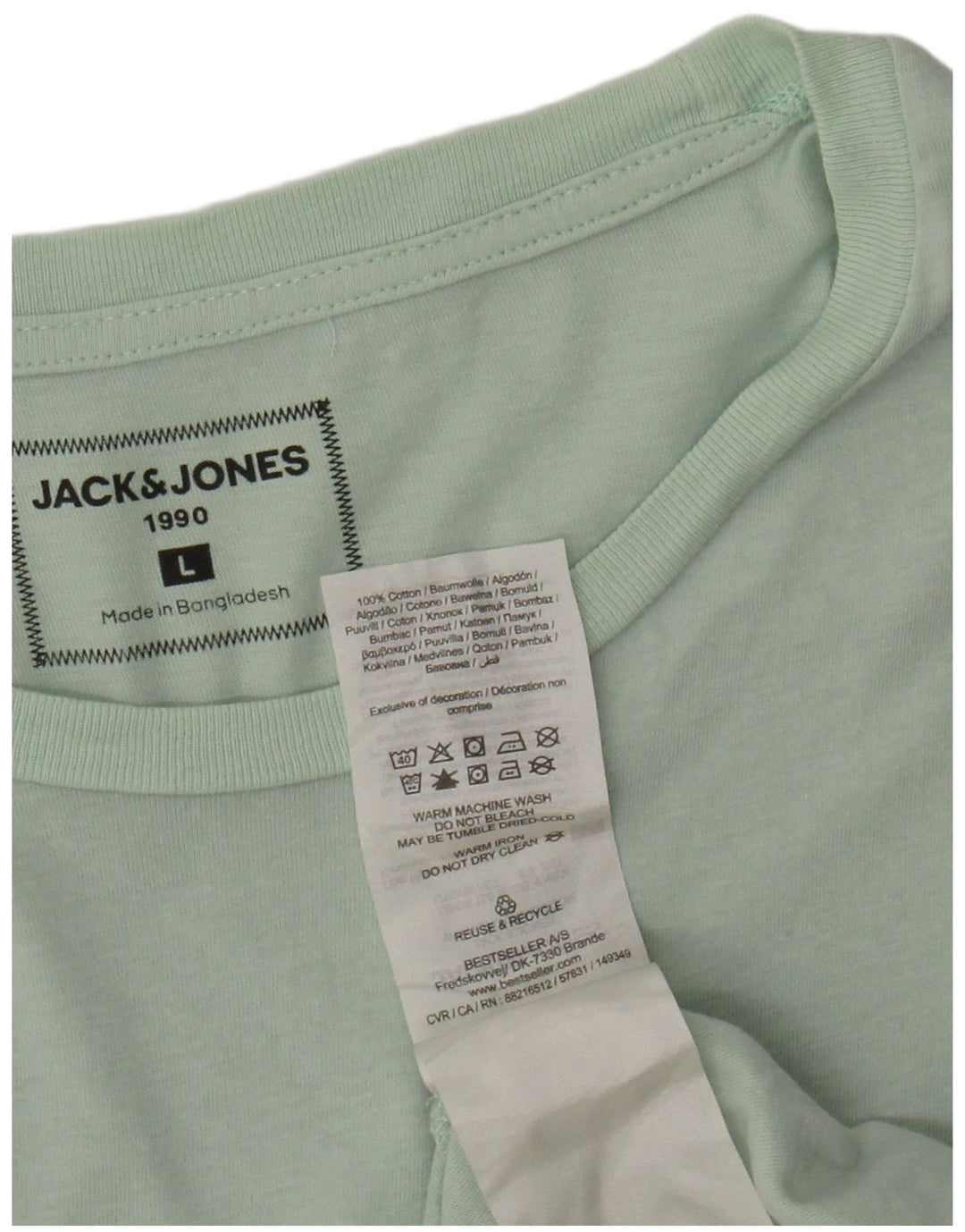 JACK & JONES Herre grafisk T-shirt Top Stor grøn bomuld