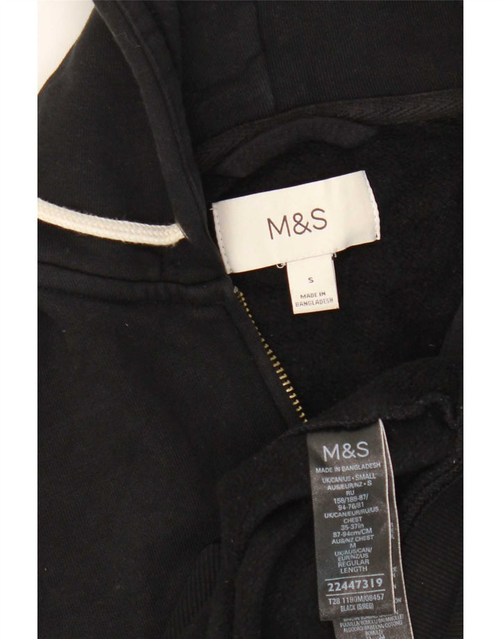 Marks & Spencer Hættetrøje med lynlås til mænd mellem sort bomuld