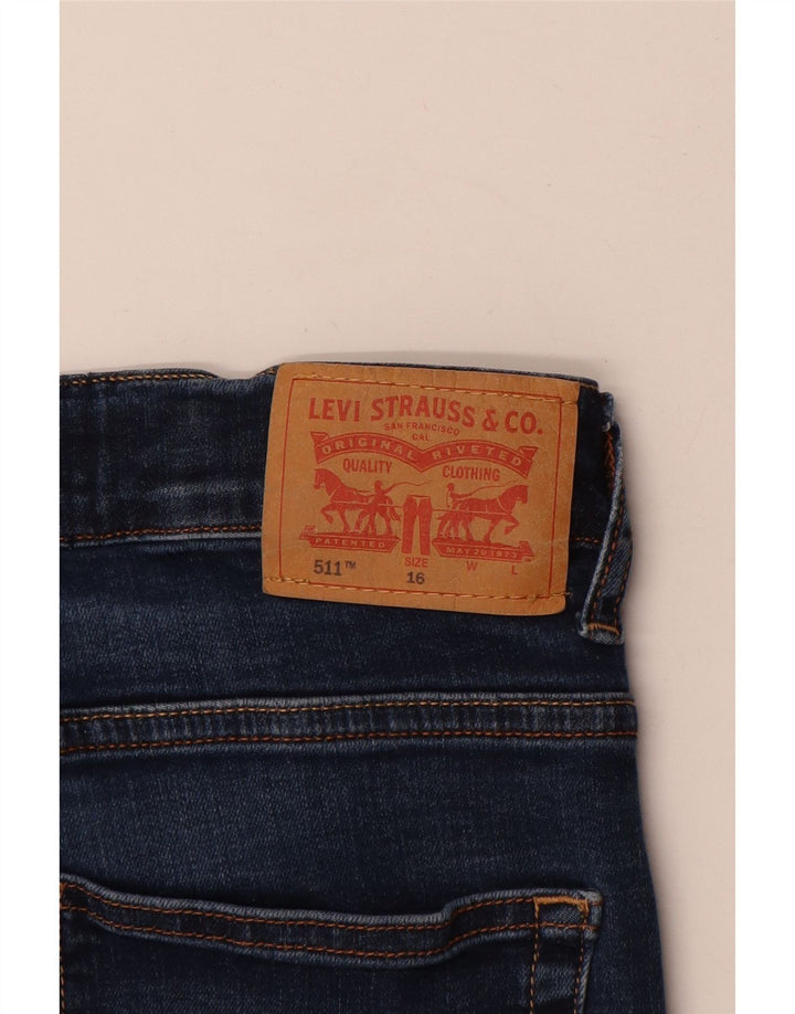 Levi's Boys 511 Slim Jeans 15-16 år W28 L31 Blå Bomuld