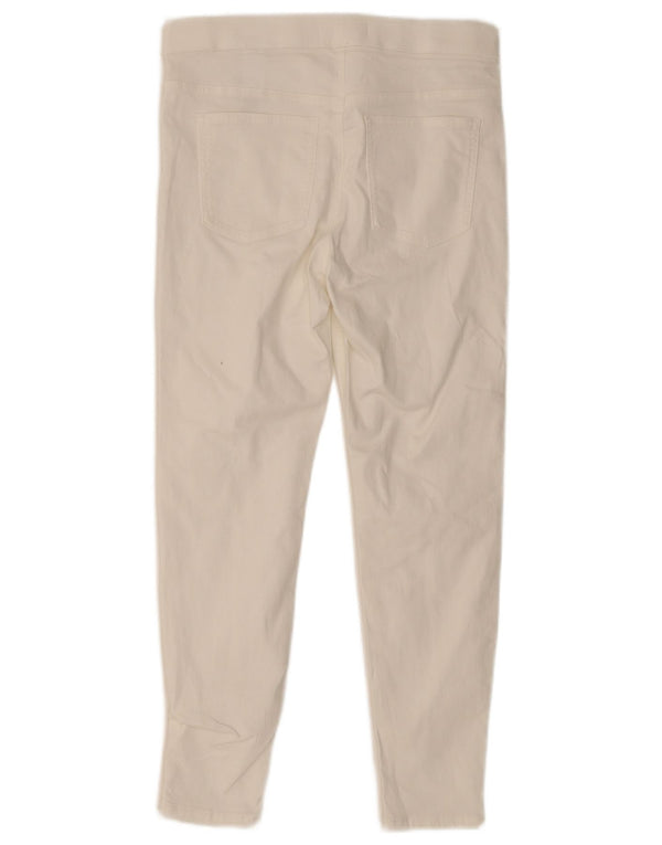 Marks & Spencer Dame Crop Casual Bukser UK 12 Medium W30 L25 White