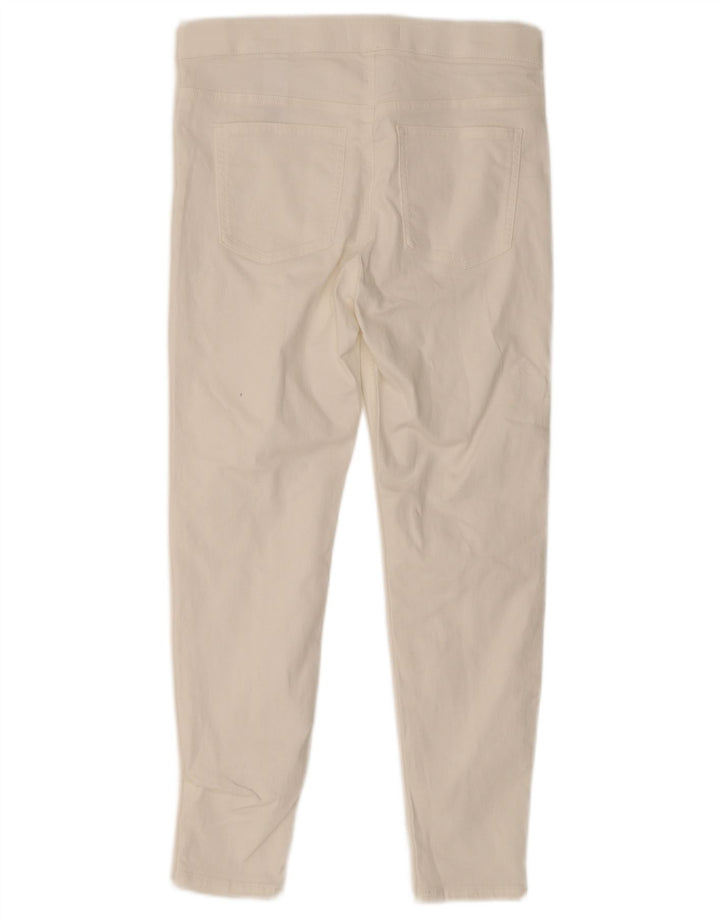 Marks & Spencer Dame Crop Casual Bukser UK 12 Medium W30 L25 White