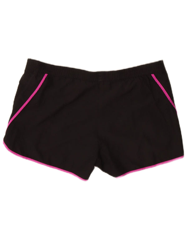 Adidas Womens Climalite Sports Shorts UK 10 Small Black Polyester