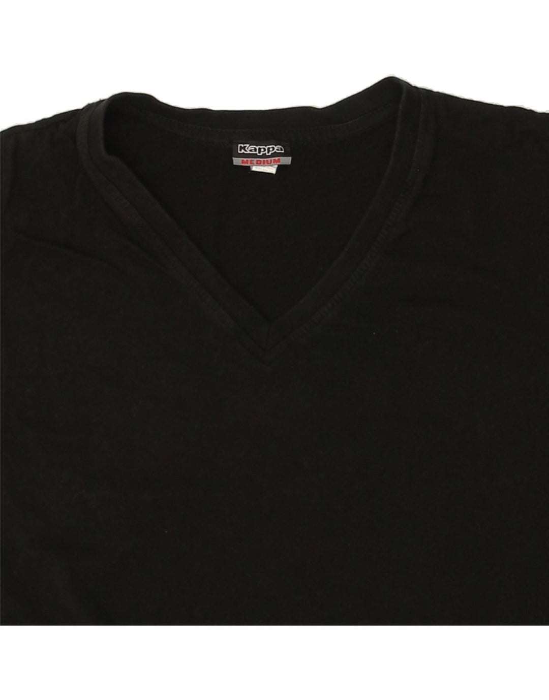 KAPPA Mens T-Shirt Top Medium Black Cotton | Vintage Kappa | Thrift | Second-Hand Kappa | Used Clothing | Messina Hembry 