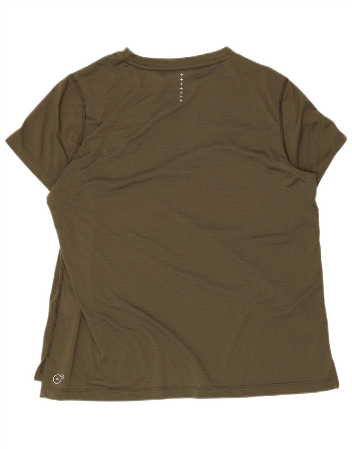 PUMA Dame T-Shirt Top UK 16 Stor Khaki Polyester