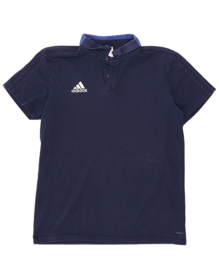 Adidas Herre Climalite Polo Shirt Stor Marineblå Bomuld