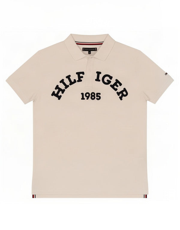 Tommy Hilfiger drenge grafisk polo skjorte 13-14 år hvid bomuld