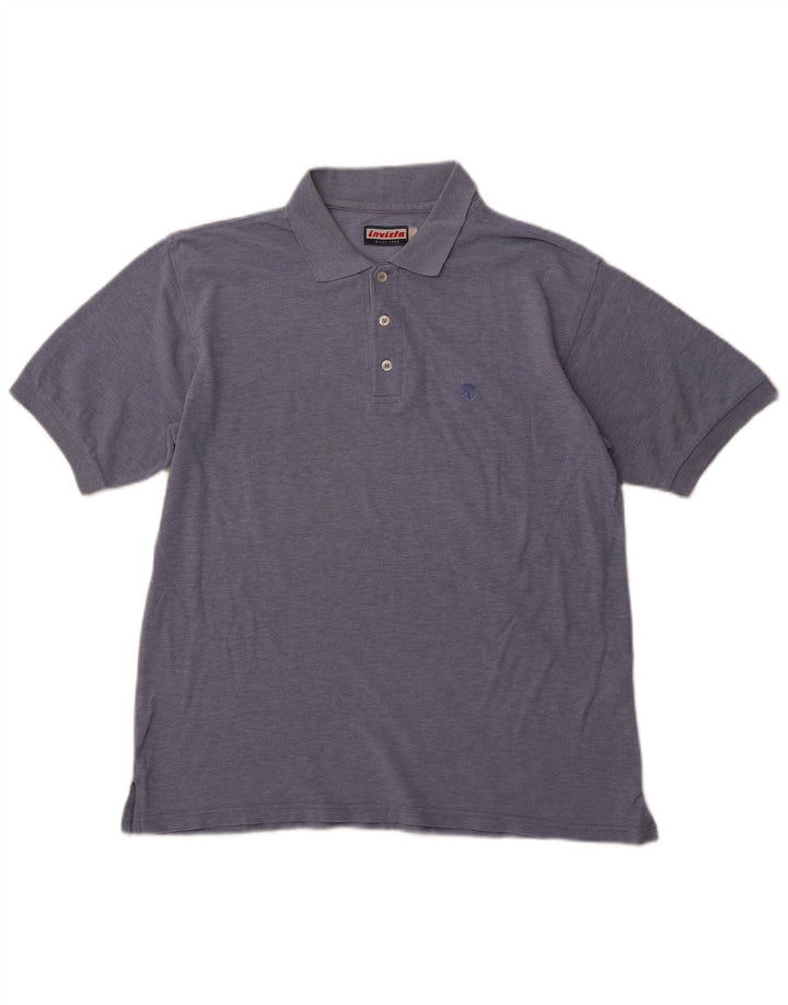 INVICTA Poloskjorte til mænd Medium Navyblå Flecked Bomuld