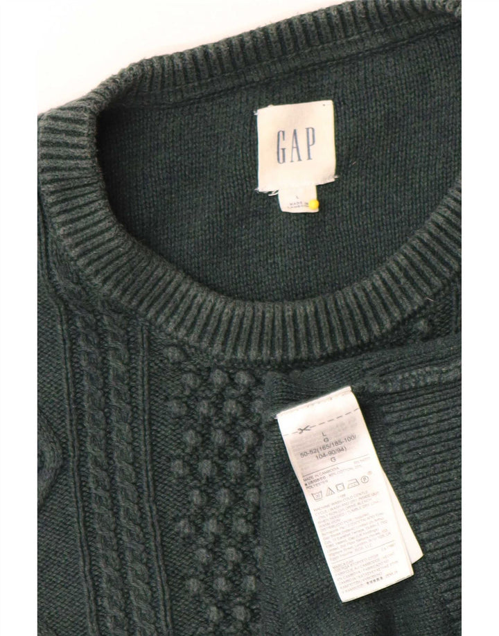 Gap Herre Crew Neck Jumper Sweater Stor grøn bomuld