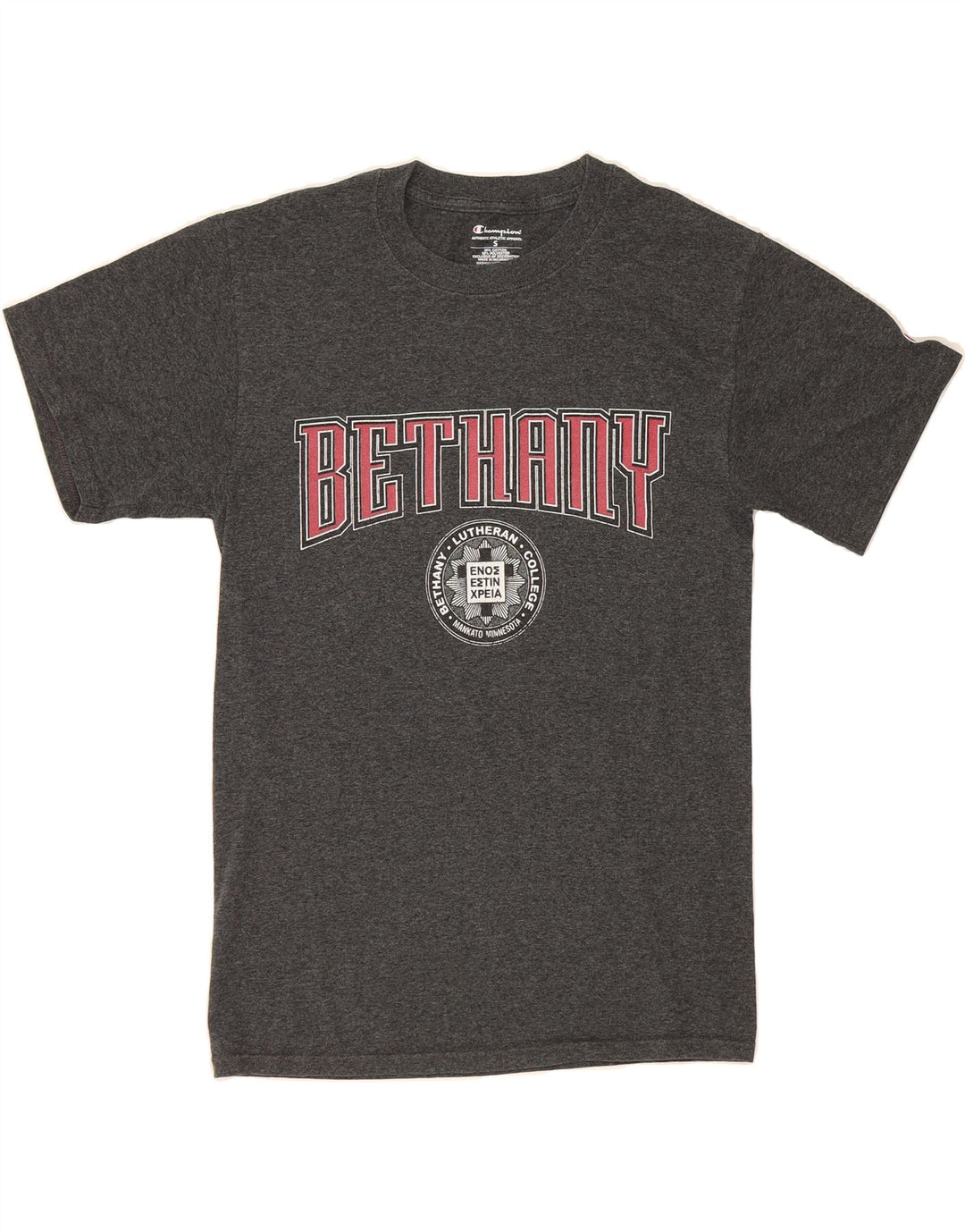 CHAMPION Mens Graphic T-Shirt Top Small Grey Cotton Vintage Champion and Second-Hand Champion from Messina Hembry 