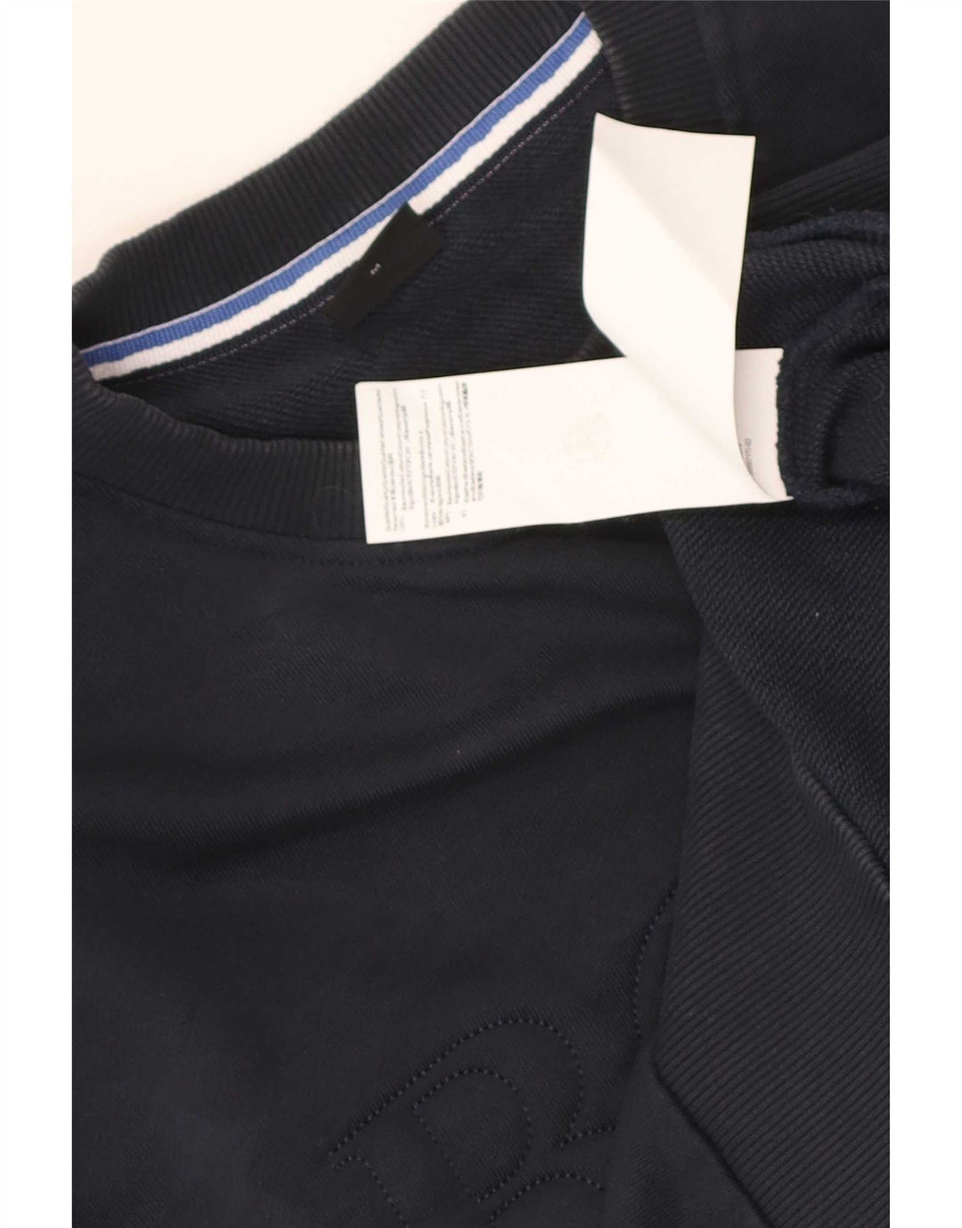 Hugo Boss Herre grafisk sweatshirt Jumper Medium Navyblå Bomuld