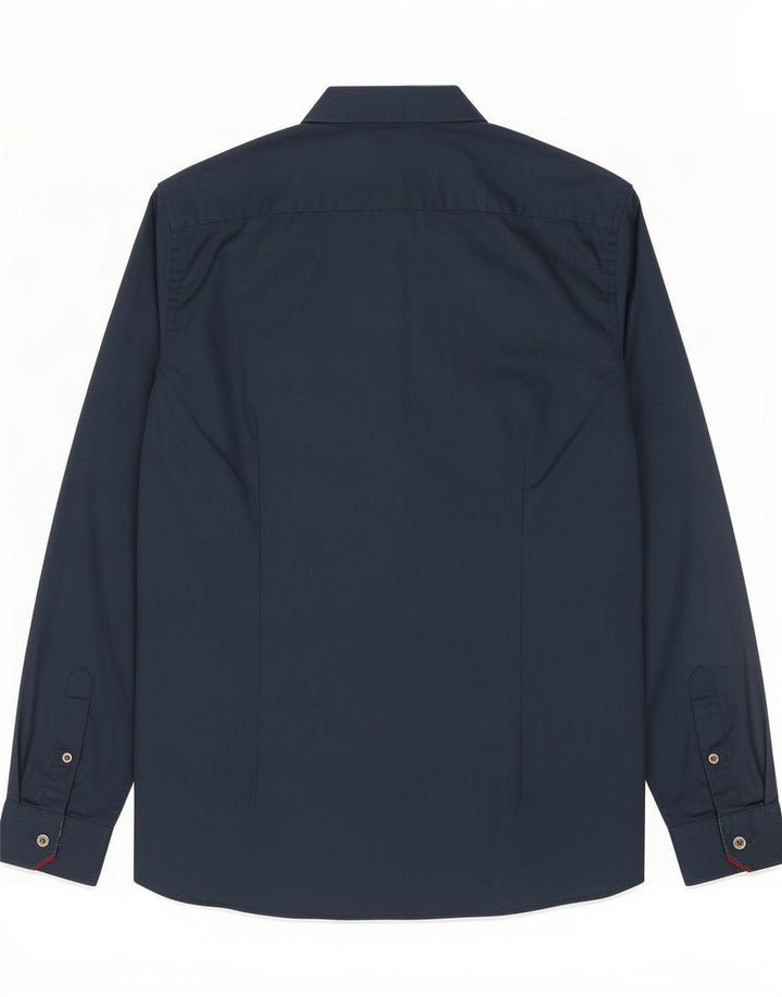 Ted Baker herreskjorte str. 6 2XL marineblå bomuld
