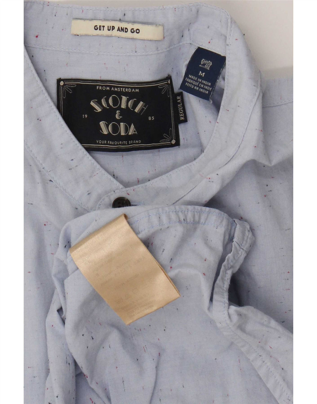 Scotch & Soda Herreskjorte Medium Blue Flecked Bomuld