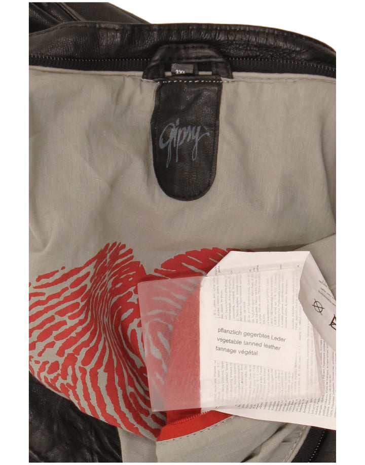 Gypsy Dame Læderjakke UK 22 3XL Sort Læder