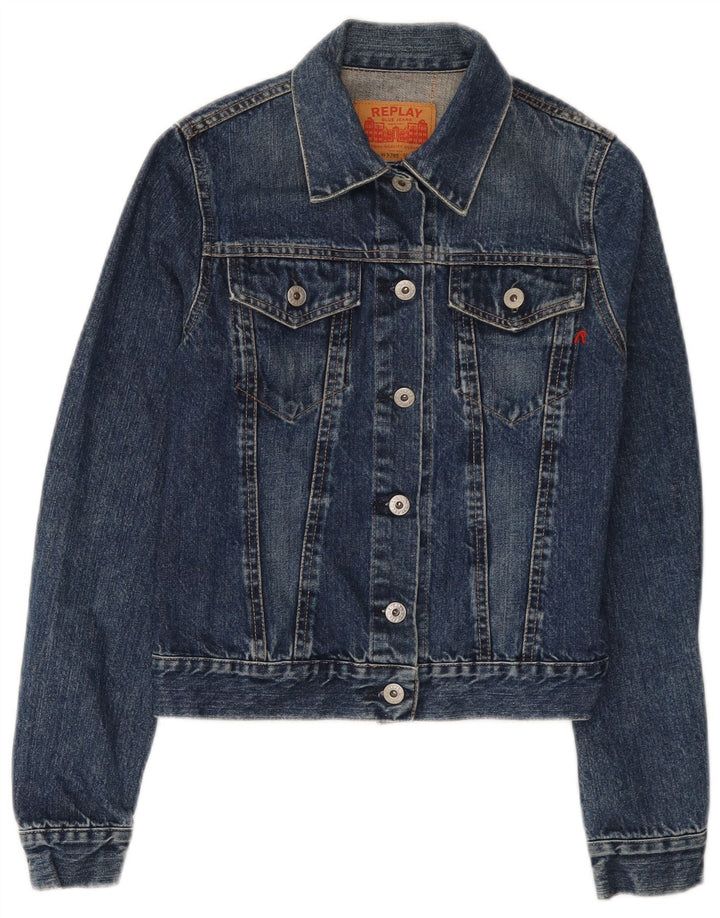 Replay Dame denimjakke UK 6 XS Blå Bomuld