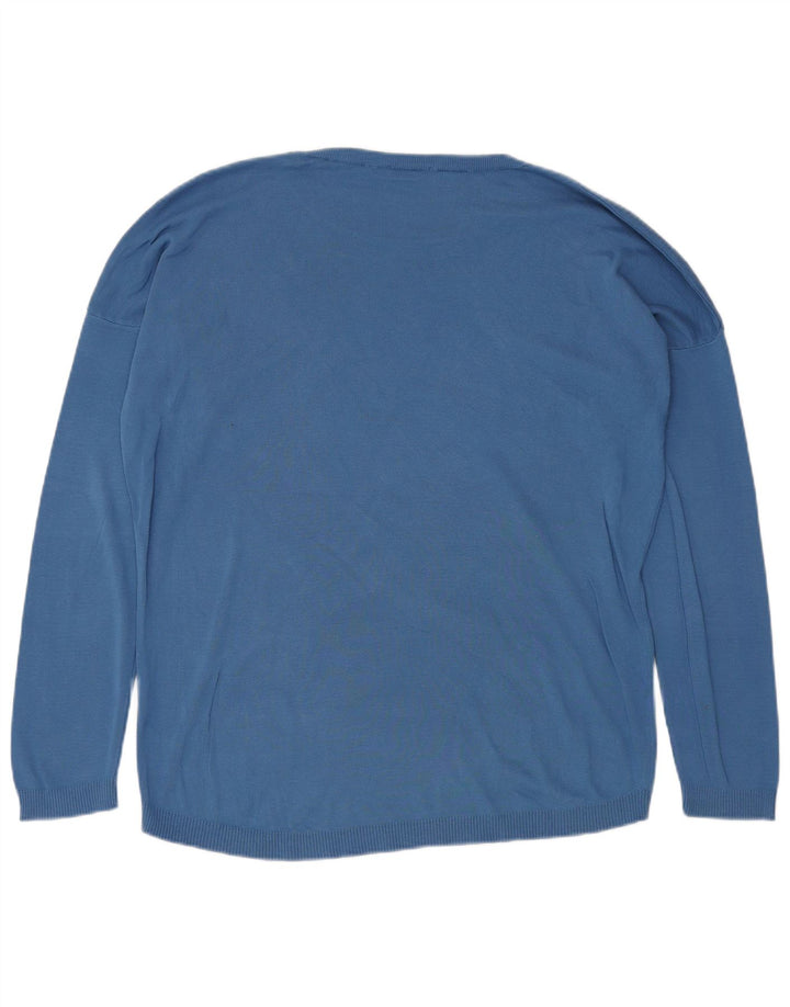 BENETTON Herre sweater med rund hals XL Blå